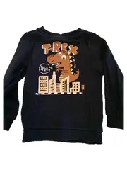Vorschaubild 3 von Kinder Pullover T-Rex Motiv Gr. 98 Blau Langarm Jungen