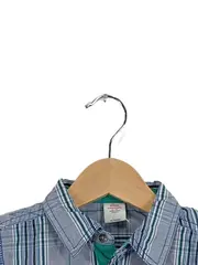 Vorschaubild 6 von Hemd Jungen Gr. 92 kariert Langarm blau grün Baumwolle