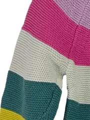 Vorschaubild 3 von Mädchen Strickjacke Langarm Bunt Gestreift Baumwolle Gr. 110