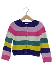Vorschaubild 1 von Mädchen Strickjacke Langarm Bunt Gestreift Baumwolle Gr. 110