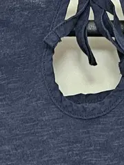 Vorschaubild 6 von Damen T-Shirt Gr. 40/L Blau Casual Lochmuster Baumwolle