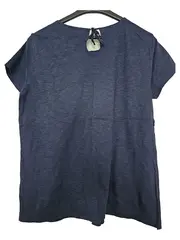 Vorschaubild 3 von Damen T-Shirt Gr. 40/L Blau Casual Lochmuster Baumwolle