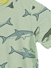 Vorschaubild 2 von Kinder T-Shirt Kurzarm Grün Tiermotiv Gr. 140