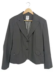 Vorschaubild 1 von Damen Blazer Gr. 44 Grau Business Büro Jacke Elegant