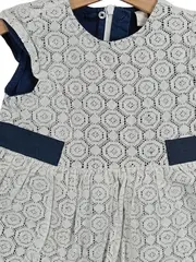 Vorschaubild 2 von Mädchen Festliches Kleid Gr. 74 Weiß Spitze Elegant