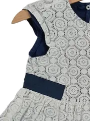 Vorschaubild 3 von Mädchen Festliches Kleid Gr. 74 Weiß Spitze Elegant