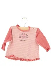 Vorschaubild 1 von Kinder Langarmshirt Gr. 68 Rot Gestreift Baumwolle Mädchen