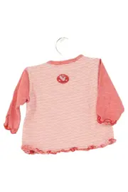 Vorschaubild 2 von Kinder Langarmshirt Gr. 68 Rot Gestreift Baumwolle Mädchen