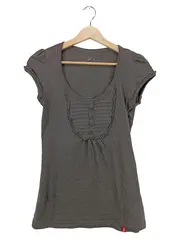 Vorschaubild 1 von EDC Damen T-Shirt Grau Gr. 36/S Casual Baumwolle