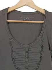 Vorschaubild 4 von EDC Damen T-Shirt Grau Gr. 36/S Casual Baumwolle