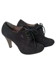 Vorschaubild 1 von Damen Stiefelette Gr. 40 Schwarz Elegant Schnürschuh