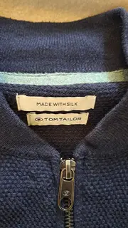 Vorschaubild 3 von Herren Strickjacke Schwarz Gr. 48/M Reißverschluss Casual