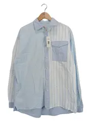 Vorschaubild 1 von EDC Herren Freizeithemd Langarm Gestreift Blau Gr. 54/XXL Baumwolle