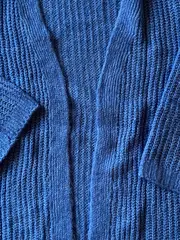 Vorschaubild 3 von Damen Strickjacke 3/4 Arm Blau Gr. 36 Strickmuster Casual