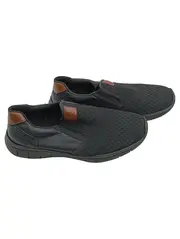 Vorschaubild 1 von Herren Slipper Schwarz Gr. 43 Mesh Slip-On Komfort Casual