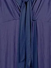 Vorschaubild 3 von Wickelkleid Damen Blau Elegant Festlich Midikleid Gr. 38/M