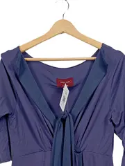 Vorschaubild 2 von Wickelkleid Damen Blau Elegant Festlich Midikleid Gr. 38/M