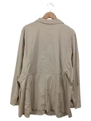 Vorschaubild 2 von W.O.B World of Basics Damen Leichte Jacke Blazer Gr. 52 Beige Baumwolle