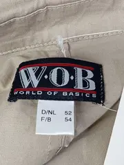 Vorschaubild 3 von W.O.B World of Basics Damen Leichte Jacke Blazer Gr. 52 Beige Baumwolle