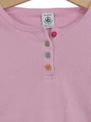 Vorschaubild 3 von Langarmshirt Mädchen Gr. 126/128 Rosa Rippstrick