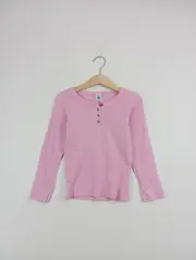Vorschaubild 2 von Langarmshirt Mädchen Gr. 126/128 Rosa Rippstrick