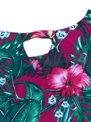 Vorschaubild 4 von Damen Freizeitkleid Gr. 36 Blumenmuster Mehrfarbig Casual