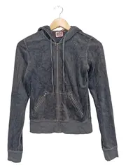 Vorschaubild 1 von Sweatjacke Kapuze Damen Grau Gr. 36/S Polyester Freizeit