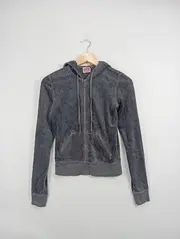Vorschaubild 2 von Sweatjacke Kapuze Damen Grau Gr. 36/S Polyester Freizeit