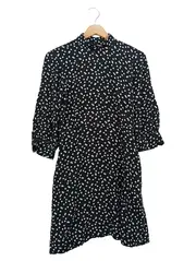 Vorschaubild 1 von Blusenkleid Damen 34/XS Schwarz Punkte Elegant Klassisch