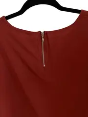 Vorschaubild 5 von Damen Top Orange Kurzarm Gr. 36 S Reißverschluss Rüsche Casual