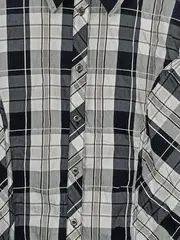 Vorschaubild 3 von Damen Freizeithemd Gr. 40/L Kariert Schwarz Weiß Grau Casual