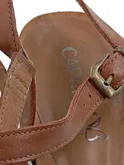 Vorschaubild 4 von Sandaletten Damen Leder Braun Größe 40 Blockabsatz Riemchen