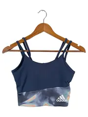 Vorschaubild 1 von Damen Sport BH XS AEROREADY Blau Logo-Print Streetwear