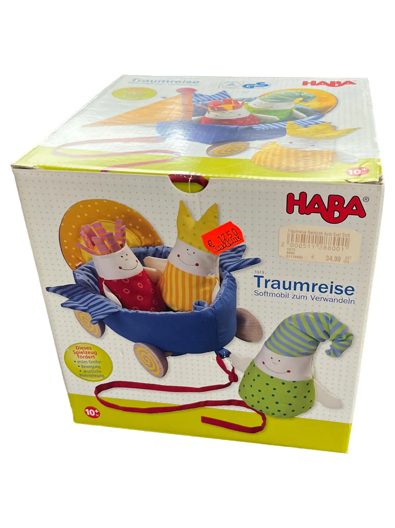 HABA Traumreise Softmobil zum Verwandeln Nachziehspielzeug Mehrfarbig Baby Spielzeug