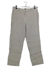 Vorschaubild 1 von Stoffhose Damen Gr. 42 Grau Weiß Gestreift Casual