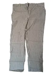 Vorschaubild 2 von Stoffhose Damen Gr. 42 Grau Weiß Gestreift Casual