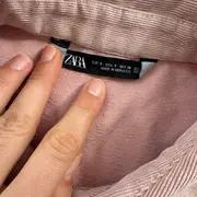 Vorschaubild 4 von Damen Hemdbluse Cord Optik Rosa Gr. S Oversized Langarm