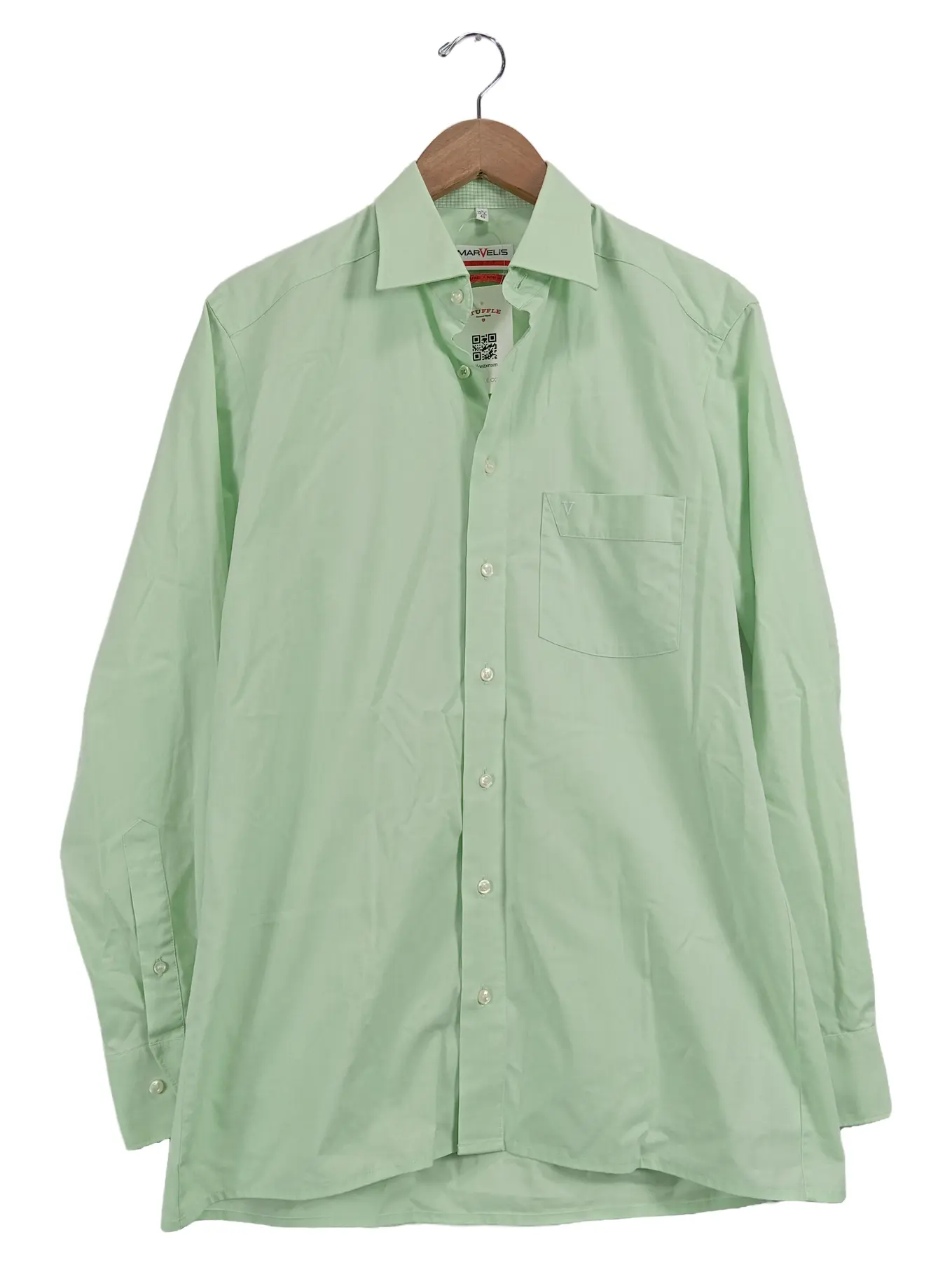 MARVELIS Business Hemd Herren Langarm Gr. 48/M Grün