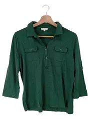 Vorschaubild 1 von Damen Poloshirt Grün 3/4-Arm Gr. 36/S