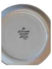 Vorschaubild 2 von Unterteller Porzellan Weiß Blumenmuster Klassisch 14 cm