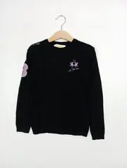 Vorschaubild 1 von Pullover Kinder Gr. 116 Schwarz Logo-Print Casual