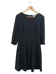 Vorschaubild 1 von Damen Freizeitkleid Gr. 36/S Schwarz Klassisch Elegant Strukturmuster