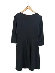 Vorschaubild 2 von Damen Freizeitkleid Gr. 36/S Schwarz Klassisch Elegant Strukturmuster