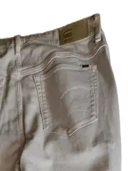 Vorschaubild 4 von 3301 High Flare Damen Jeans Hose W31 Gr 40 Beige Baumwolle Casual