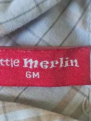 Vorschaubild 4 von Little Merlin Baby Hemd Gr. 68 kariert blau beige Baumwolle