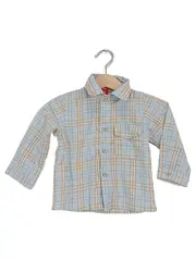 Vorschaubild 1 von Little Merlin Baby Hemd Gr. 68 kariert blau beige Baumwolle