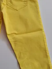 Vorschaubild 4 von Mädchen Capri Jeans Hose 3/4 Länge Gelb Gr. 146 Sommer Farbenfroh