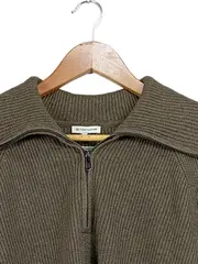 Vorschaubild 4 von Damen Pullover 36/S Oliv Rippstrick Reißverschluss