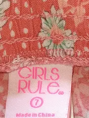 Vorschaubild 5 von Girls Rule Mädchen Sommerkleid Set Gr. 134 Rosa Blumen Top Rock