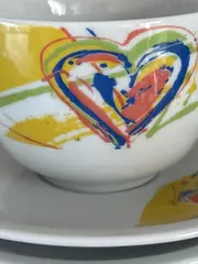 Vorschaubild 2 von Epoque Carla Manco Tasse Untertasse Herz Porzellan Mehrfarbig 9cm